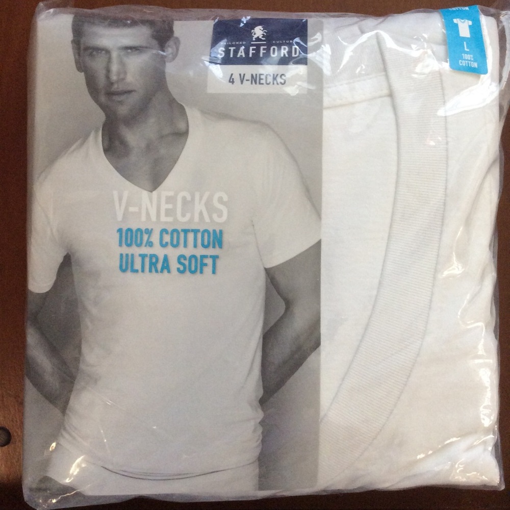 Stanford V neck men’s white shirts